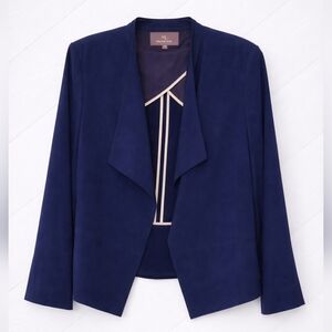 💚 Classic Black Melanie Lyne Blazer – Buttonless, Structured